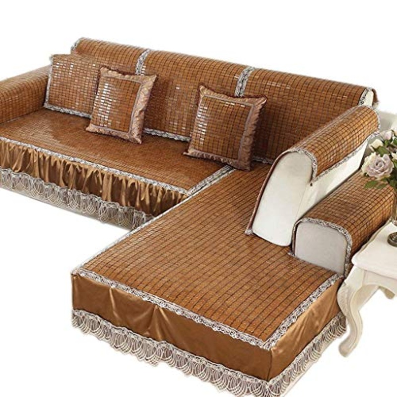 HKX Tappetino di bamb Pieghevole Cuscino per Divano Estate Mahjong Mat Famiglia Tatami Mat Tappetino Yoga Antiscivolo Morbido e Confortevole (Colore: Marrone, Dimensioni: 60 * 150 cm)