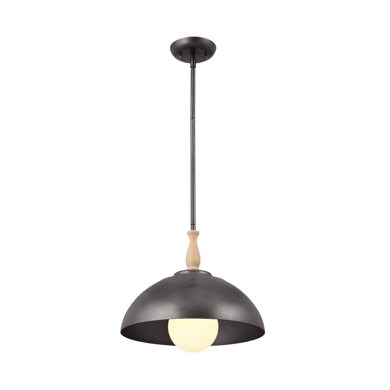 Kichler 52476AVI One Light Pendant, Anvil Iron