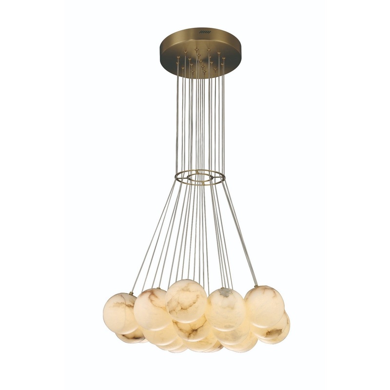 LED Chandelier from the Kepler Collection in Gold Finish by Eurofase