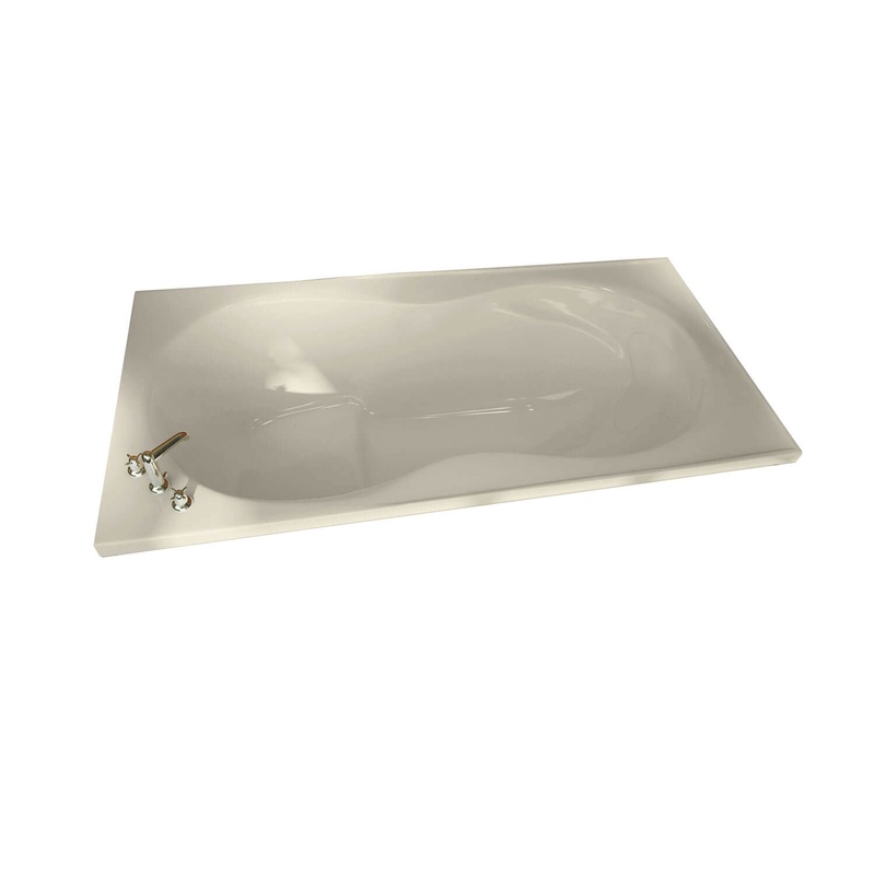 MAAX 100073-000-004-000 Melodie 66 x 33 Acrylic Alcove Center Drain Bathtub in Bone