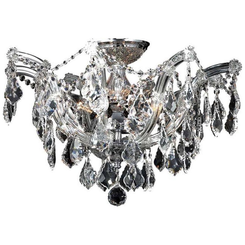 Maria Teresa Classic 6-Light Semi Flush Mount Gold