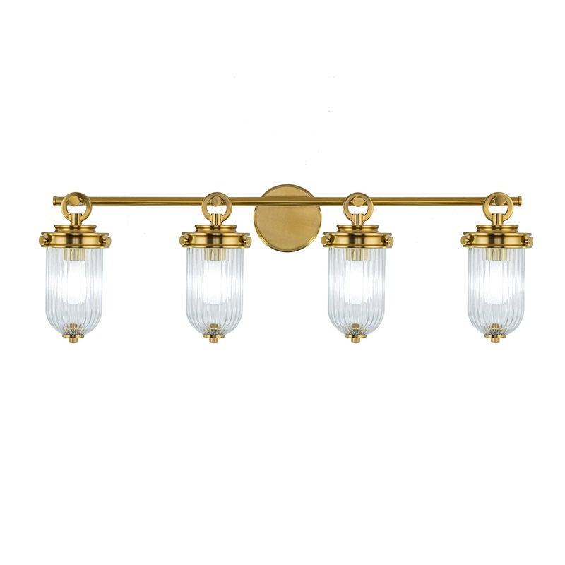 Myla Bathroom Vanity Light – Vintage Brass / 4-Light
