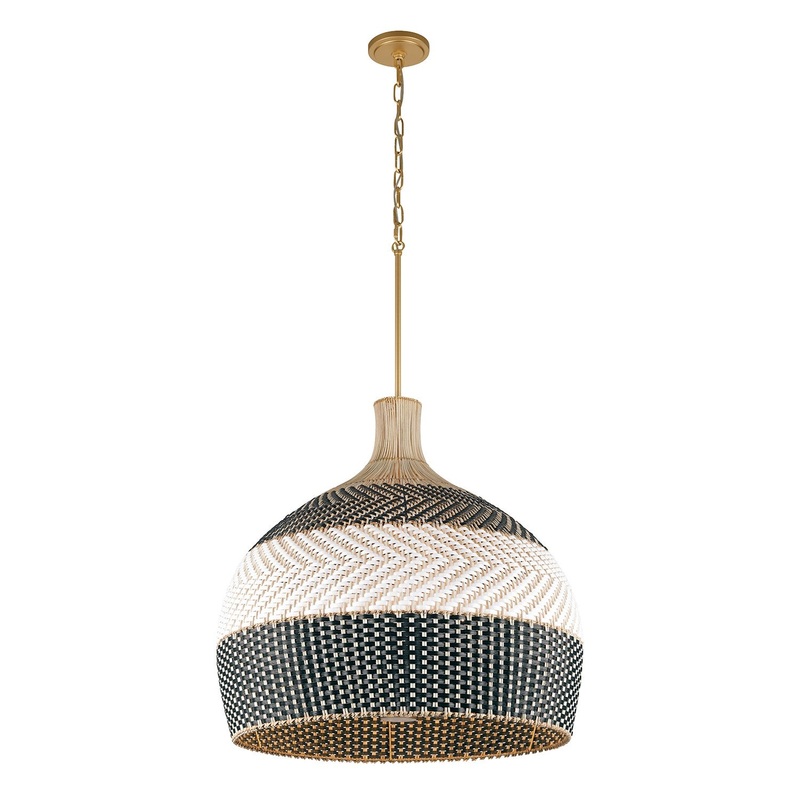 Six Light Pendant from the Zanzibar Collection in Soft Gold Finish by Crystorama