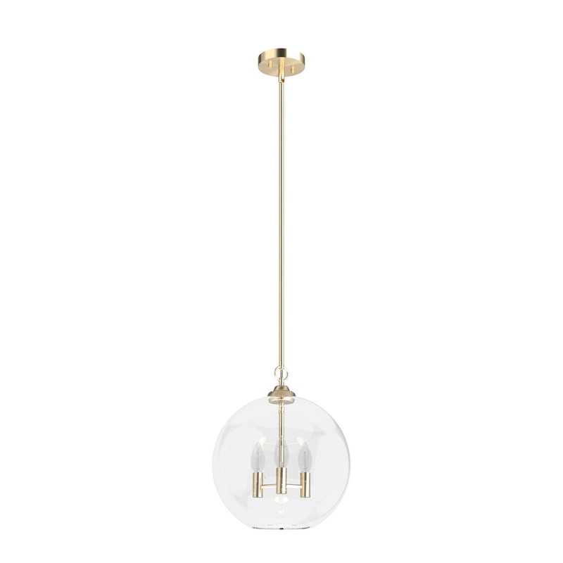 Three Light Pendant from the High Oaks Collection in Alturas Gold Finish by Hunter
