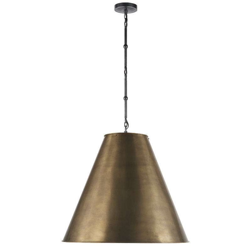 Two Light Pendant from the Goodman Collection in Bronze Finish by Visual Comfort Signature