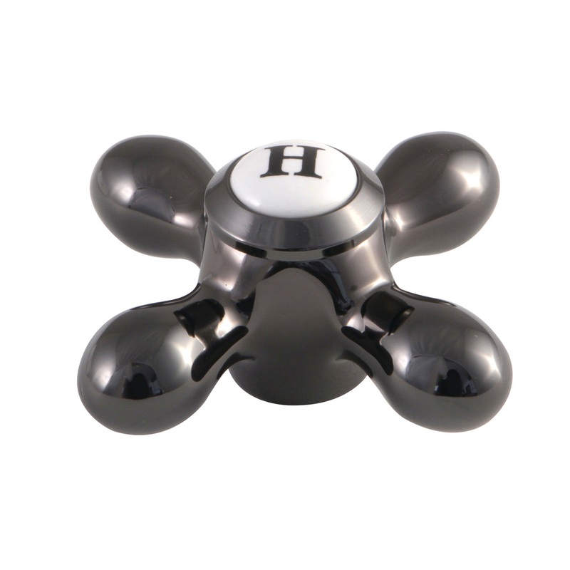 Water Onyx NSH3950AXH Hot Metal Cross Handle, Black Stainless Steel