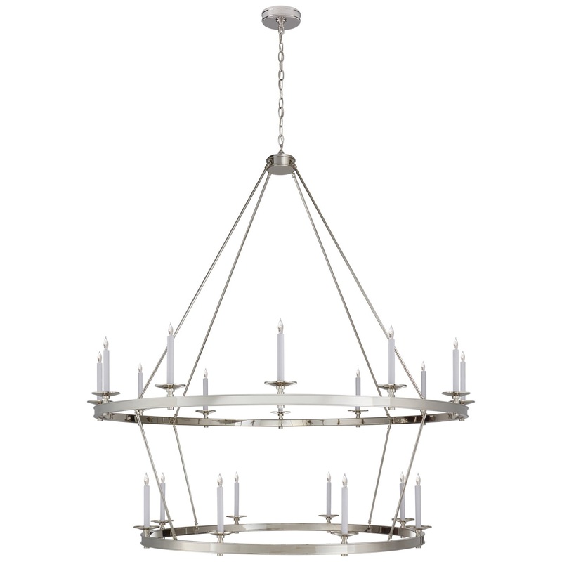 20 Light Chandelier from the Launceton Collection in Polished Nickel Finish by Visual Comfort Signature