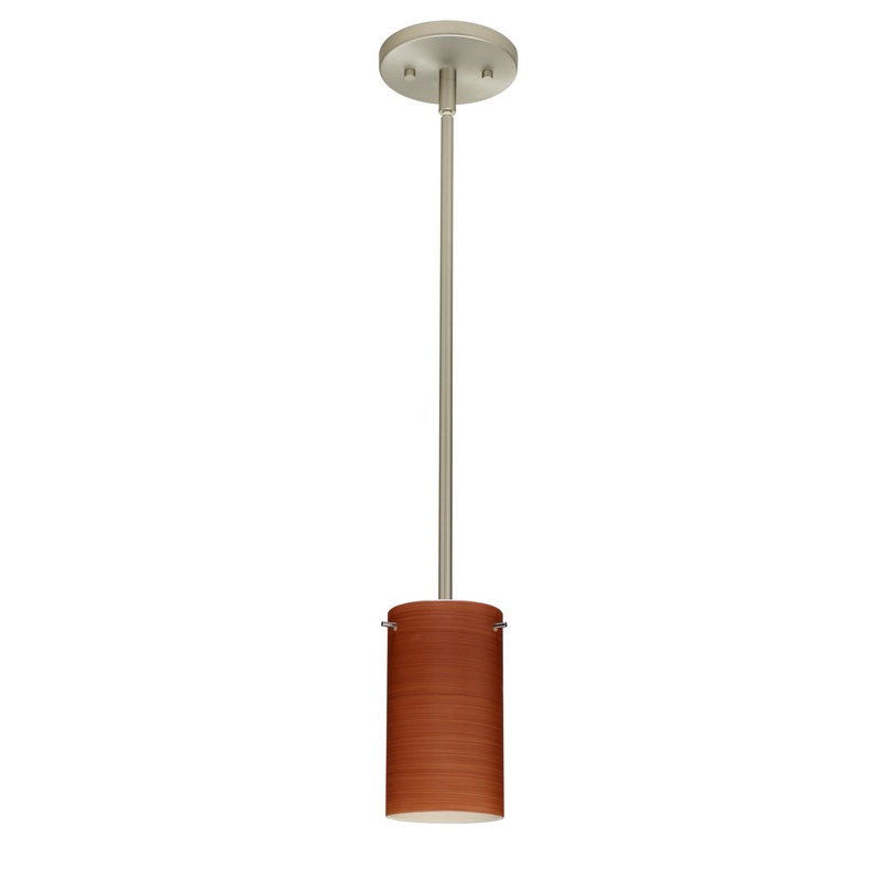 Besa 1TT-4404CH-SN Stilo One Light Pendant Satin Nickel