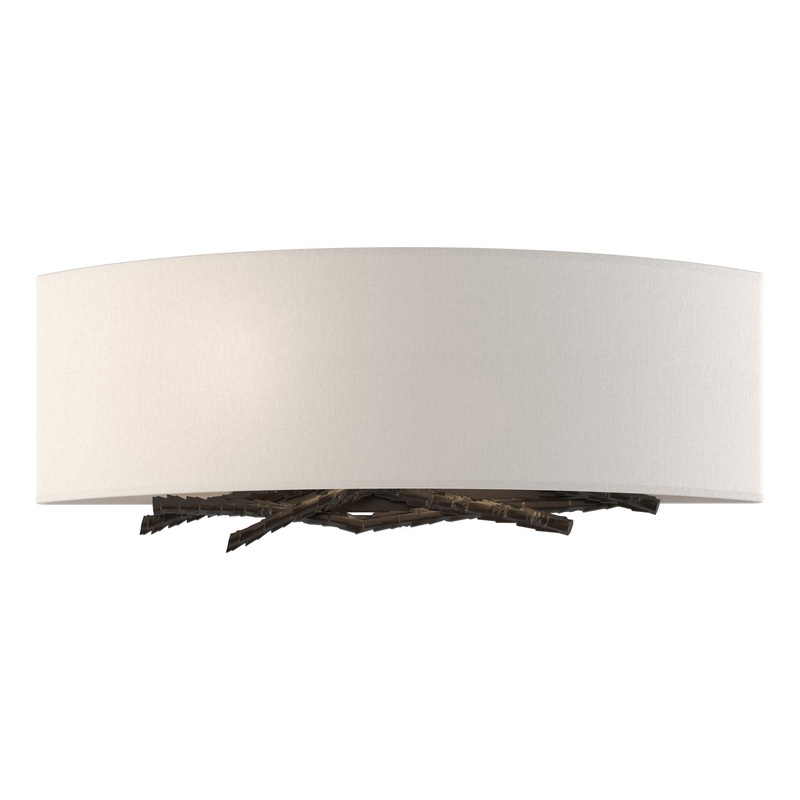Brindille Sconce Oil Rubbed Bronze Flax Shade (SE)