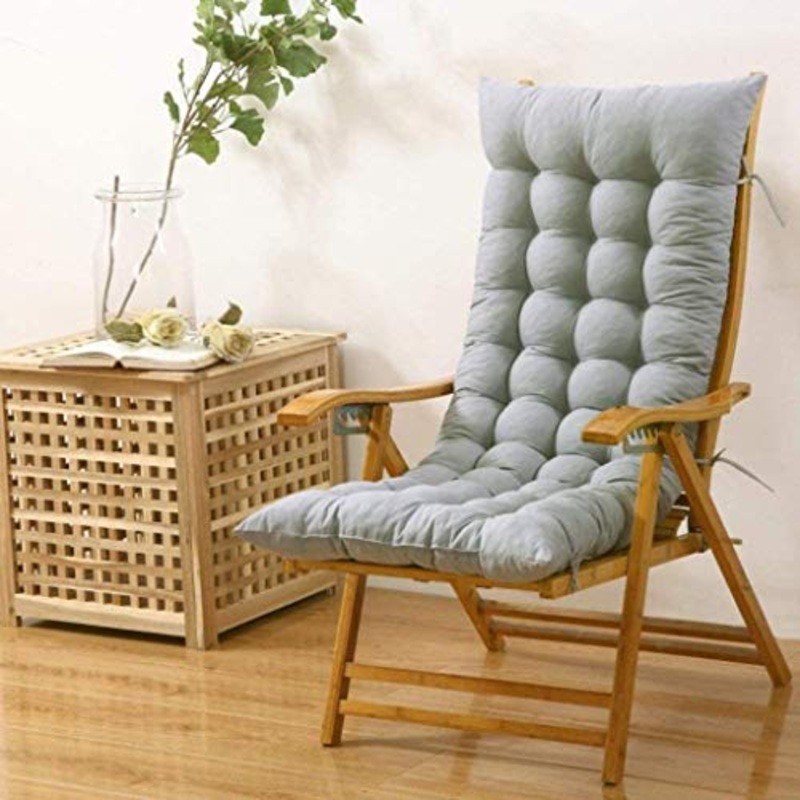 HongLianRiven Lettino da Viaggio Cuscino Sdraio Sedia Pieghevole Cuscino in Thick Rattan Ammortizzatore della Sedia a Dondolo for Sedili Cuscino Imbottito in Cotone 48×125 cm 5-23
