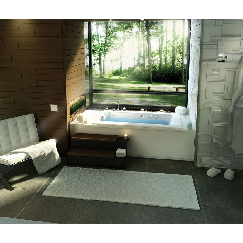 MAAX 105310-R-055-001 Release 6032 Acrylic Drop-in Right-Hand Drain Aerofeel Bathtub in White