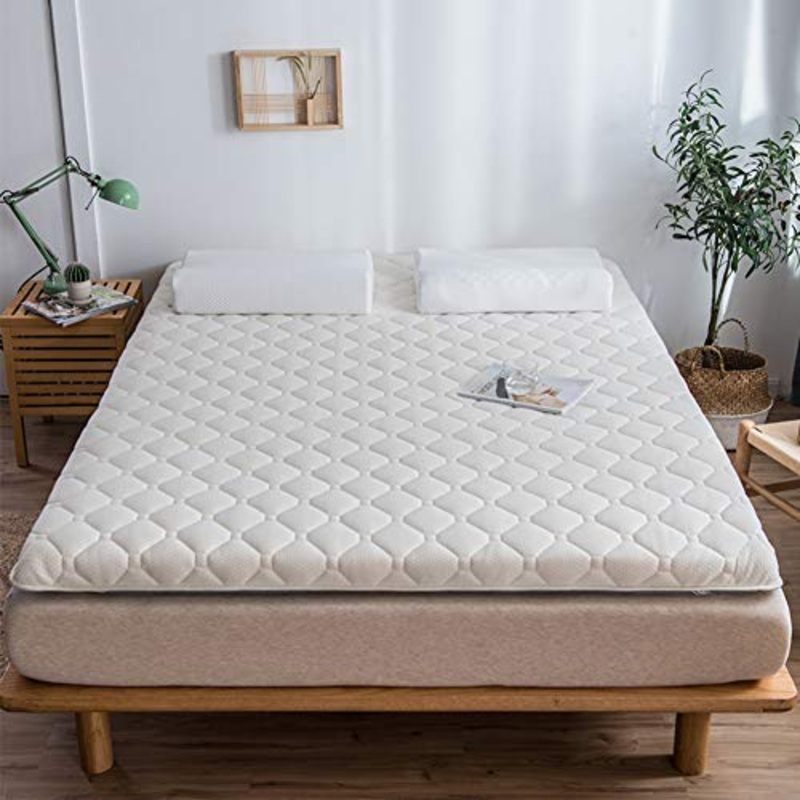 Nileco Lattice Naturale Coprimaterasso Trapuntato,con Cinghie Materasso Futon Traspirabilit Tatami Stuoie Pieghevole Coprimaterasso Home,dormitorio Studentesco-d 100x200cm(39x79inch)