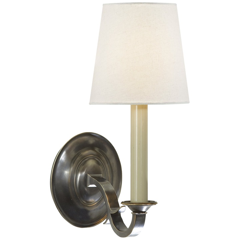One Light Wall Sconce from the Channing Collection in Bronze Finish by Visual Comfort Signature