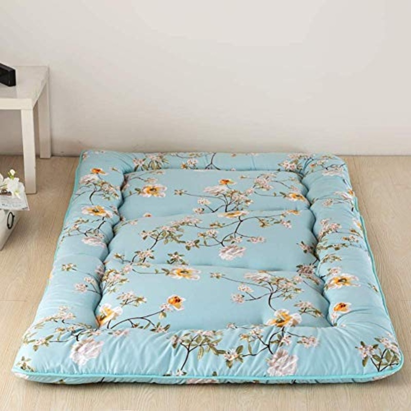 Z&HA Materasso futon, Luna e Stelle Giapponese Piano Materasso Pieghevole Tatami Tappetino Portatile materassino da Campeggio Bambini Sleeping Pad Lounger Divano Letto, Dimensione Doppia,B,135x200cm