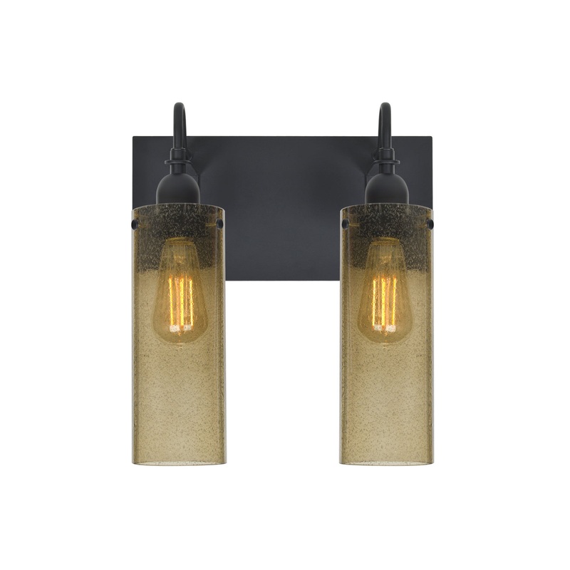 Besa 2WG-JUNI10LT-EDIL-BK Juni Two Light Wall Sconce Black