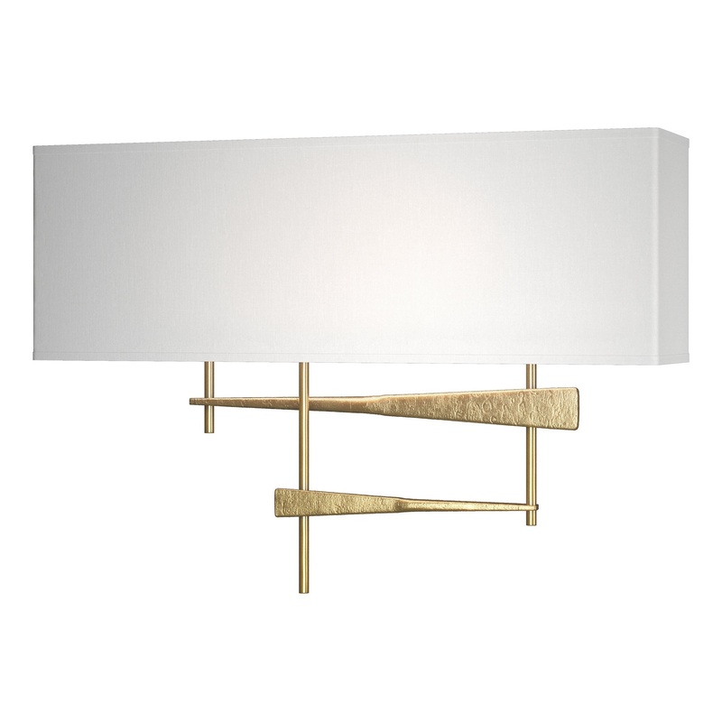 Cavaletti Sconce Modern Brass Natural Anna Shade (SF)
