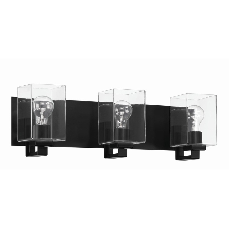 Craftmade 18524FB3 McClane Three Light Vanity Flat Black