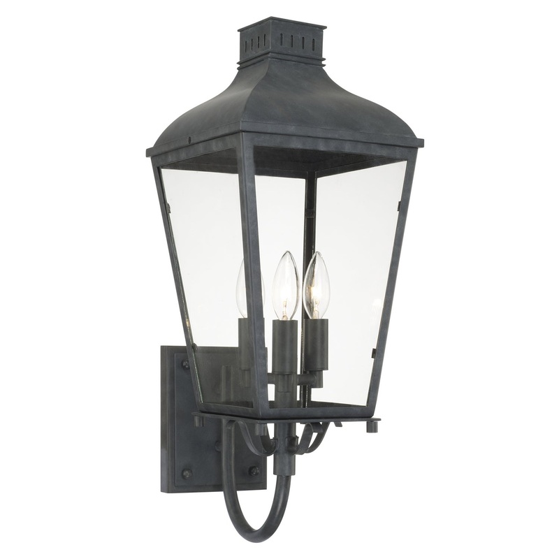 Crystorama DUM-9802-GE Dumont Three Light Outdoor Wall Sconce Graphite
