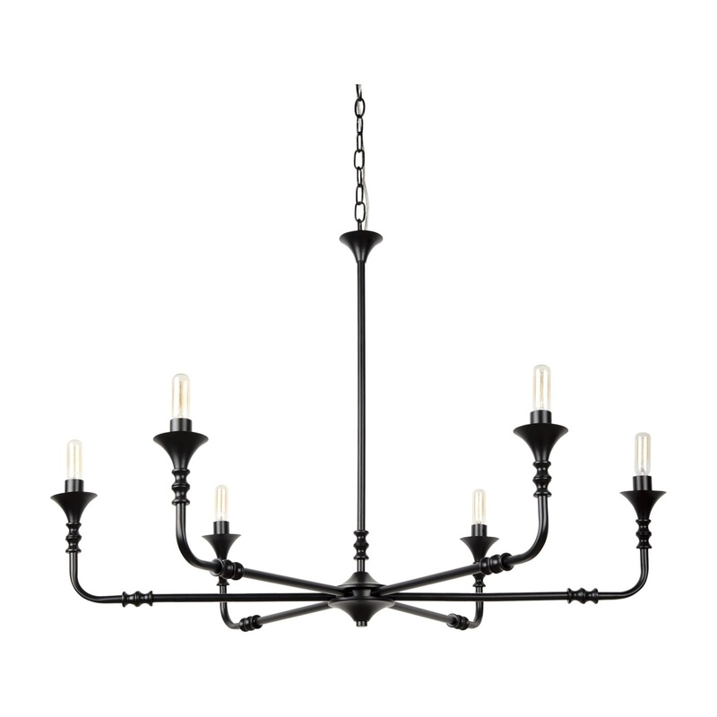 Gabriel Small Chandelier Matte Black