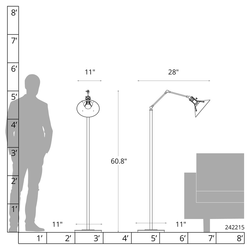 Henry Floor Lamp White Black