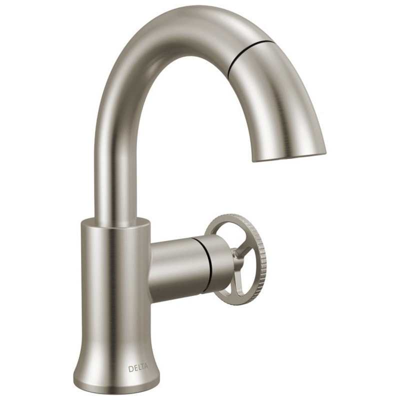 Lavatory Faucet Trinsic 1 Wheel WaterSense/CALGreen Stainless 1.2 Gallons per Minute Deck Mount Metal Pop-Up Drain 1/3 Hole MagnaTite Docking
