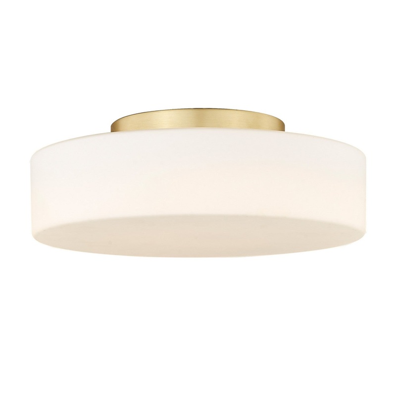LED Flush Mount from the Toli BCB Collection in Brushed Champagne Bronze Finish by Golden