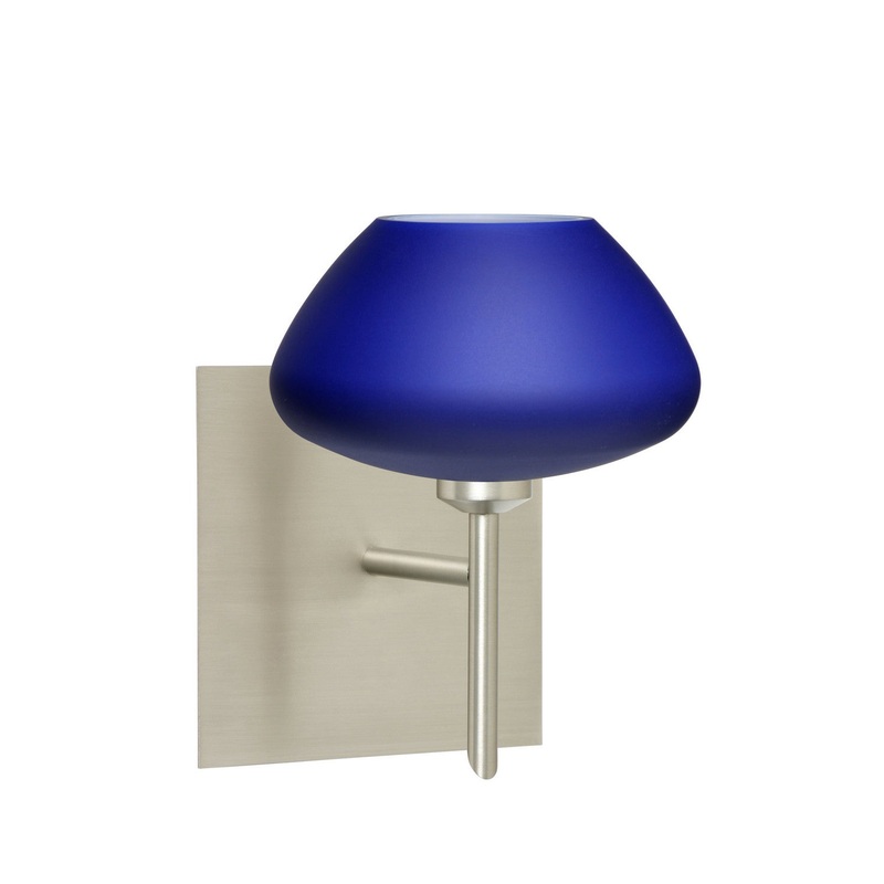 One Light Wall Sconce from the Peri Collection in Satin Nickel Finish by Besa