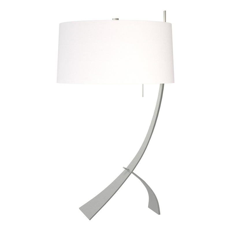 Stasis Table Lamp Vintage Platinum Natural Anna Shade (SF)
