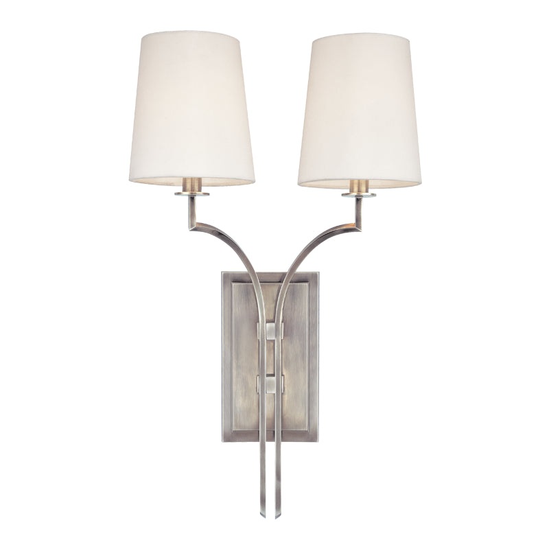 Two Light Wall Sconce from the Glenford Collection in Antique Nickel Finish by Hudson Valley