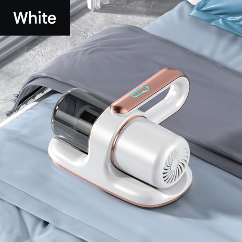 White Powerful Cordless UV-C Dust Mite Vacuum – 13000Pa Handheld Cleaner with HEPA Filtration