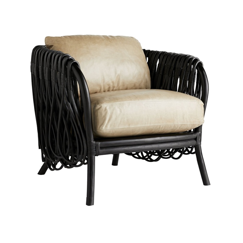 Arteriors 5590 Strata Lounge Chair Black