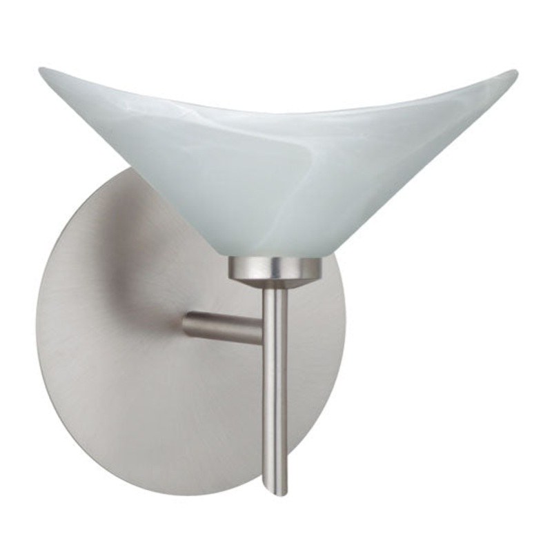 Besa 1SW-191352-SN Hoppi One Light Wall Sconce Satin Nickel