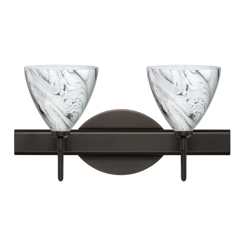Besa 2SW-1779MG-BR Mia Two Light Wall Sconce Bronze