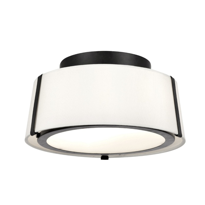 Crystorama FUL-903-BK Fulton Two Light Semi Flush Mount Black