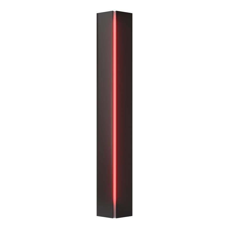 Gallery Small Sconce Black Red Glass (RR)