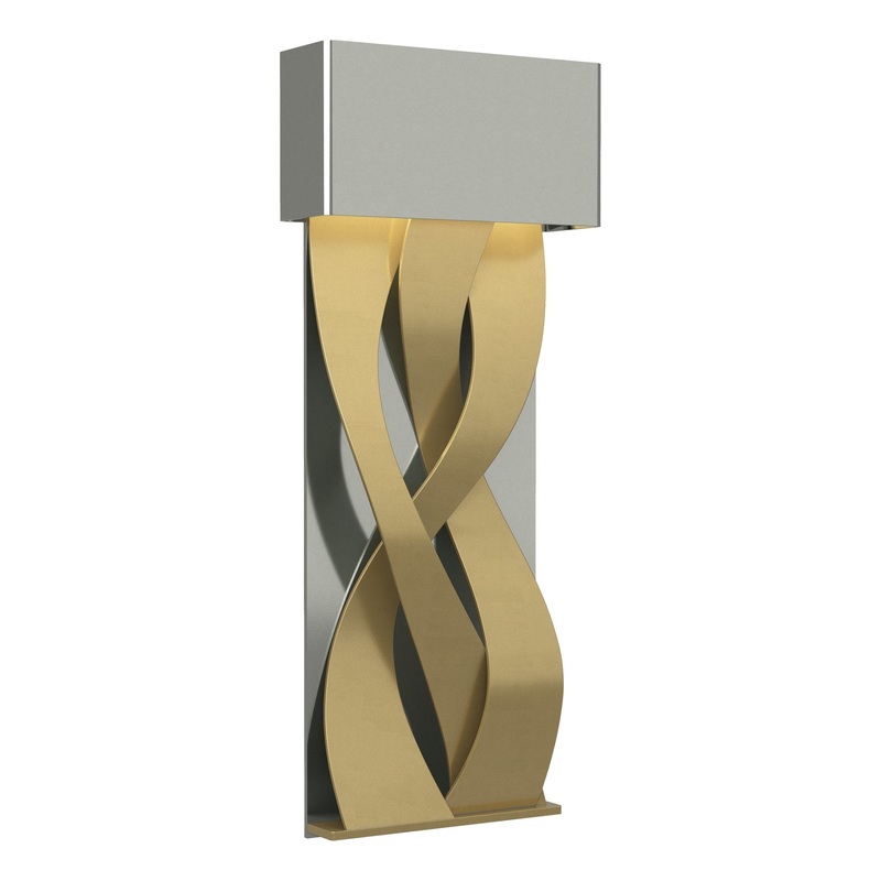 Tress Small LED Sconce Sterling Modern Brass