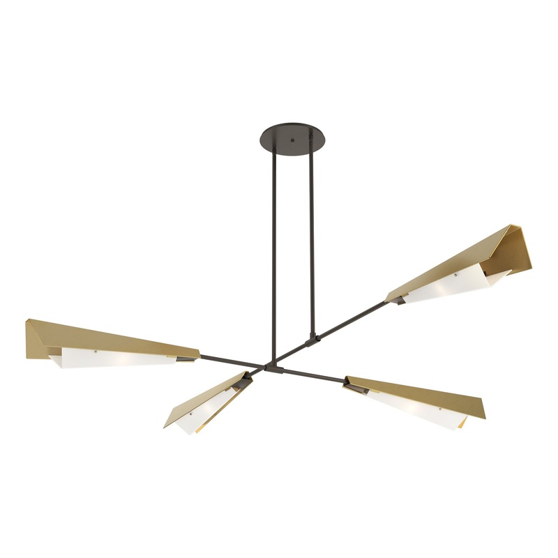 Vertex Large Pendant/Semi-Flush Dark Smoke Modern Brass