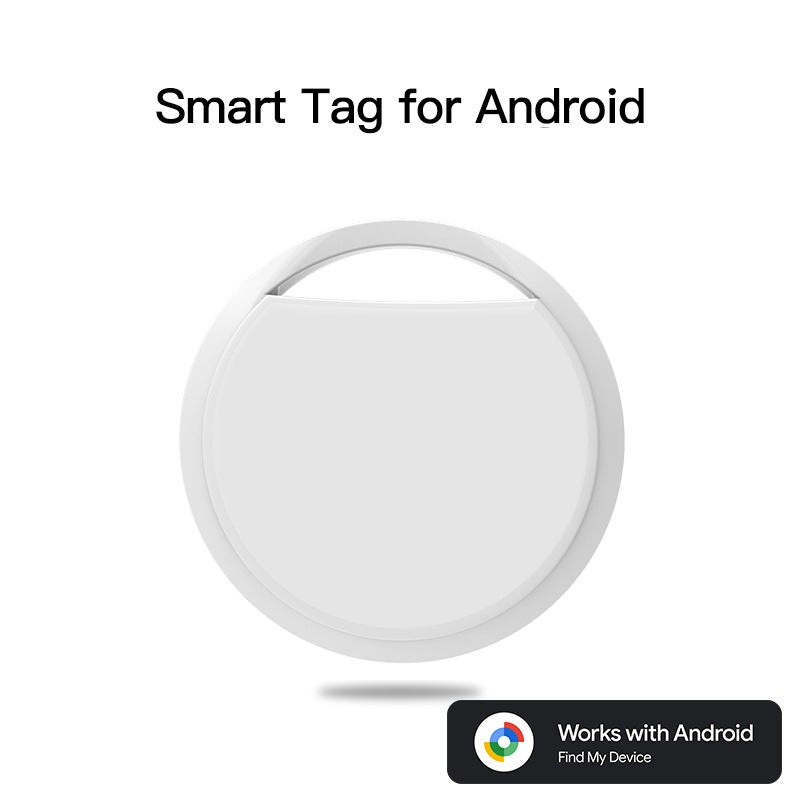White Android Tracker – Google Find My Device Compatible Luggage and Pet Tracker