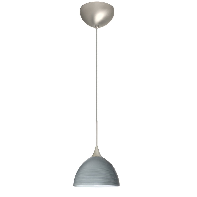 Besa 1XC-4679TN-LED-SN Brella One Light Pendant Satin Nickel