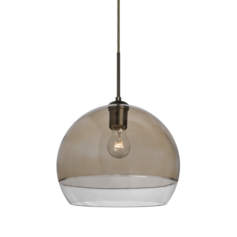 Besa J-ALLY12SM-BR Ally One Light Pendant Bronze