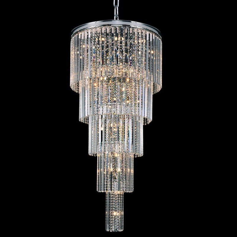 Carousel 46-Light Chandelier Chrome