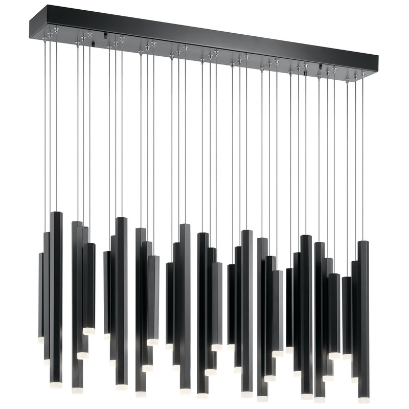 Kichler 84099 LED Linear Chandelier, Black