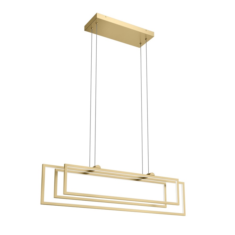 Kichler 84322CG LED Linear Chandelier, Champagne Gold
