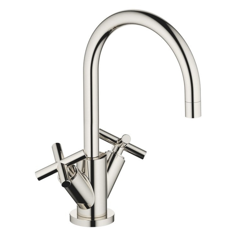 Lavatory Faucet TARA Mixer 2 Cross ADA WaterSense Platinum 1.2 Gallons per Minute Pop-Up Waste 1 Hole