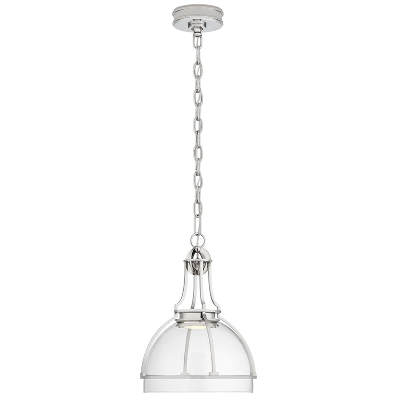 LED Pendant from the Gracie Collection in Polished Nickel Finish by Visual Comfort Signature