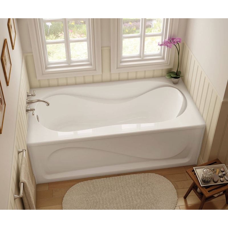 MAAX 105822-000-001-104 Cocoon 6030 IFS Acrylic Alcove Right-Hand Drain Bathtub in White