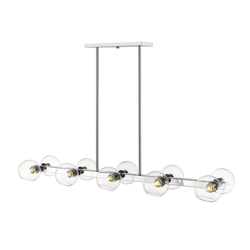 Ten Light Pendant from the Marquee Collection in Chrome Finish by Z-Lite