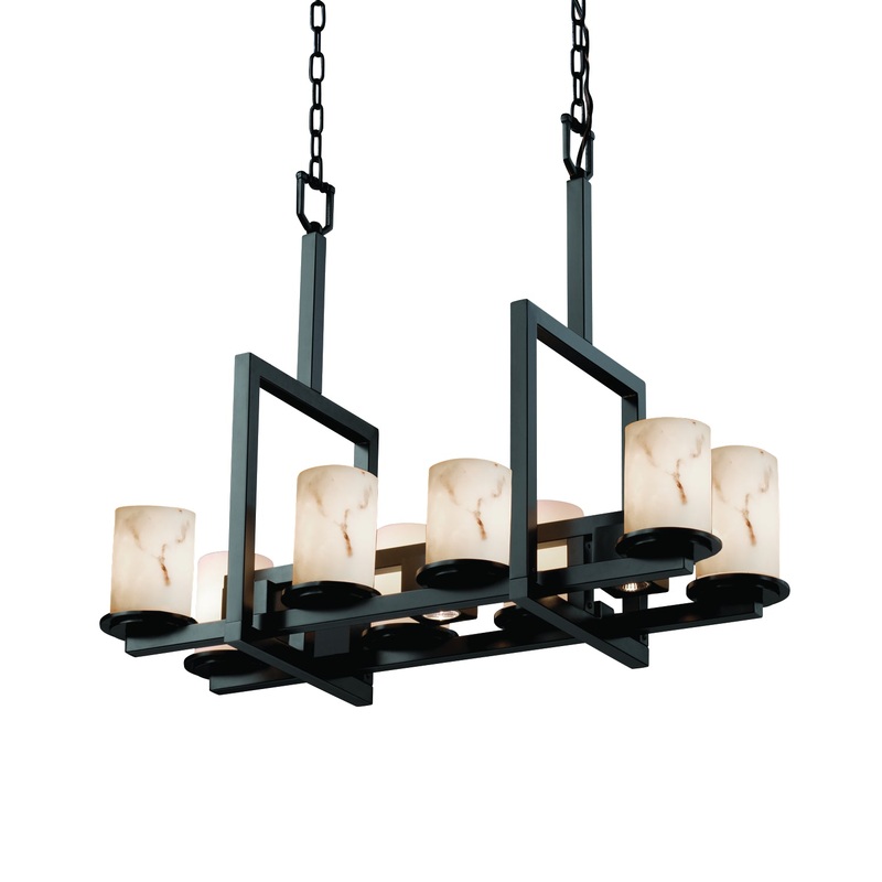 11 Light Chandelier from the LumenAria Collection in Matte Black Finish by Justice Designs