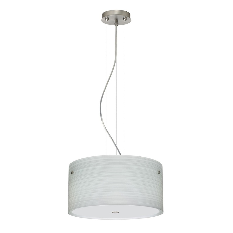 Besa 1KV-4008KR-SN Tamburo Three Light Pendant Satin Nickel (Discontinued)