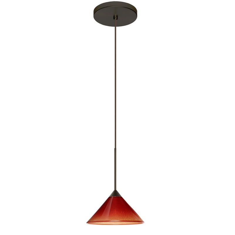 Besa 1XT-117681-LED-BR Kona One Light Pendant Bronze